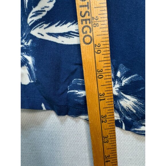 Old Navy Mens Short Sleeve Button Up Shirt Sze XXL Blue Floral Casual Summer NWT - Picture 11 of 15